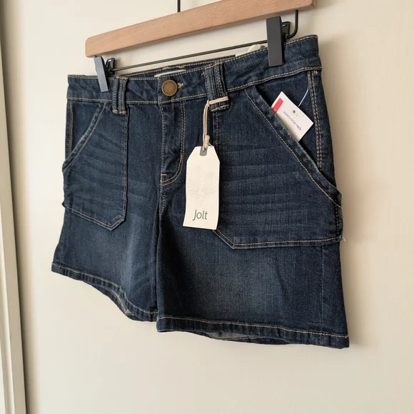 Jolt Womens 7 Denim Jean Shorts NWT Casual Classic Preppy Summer Streetwear - Picture 3 of 7